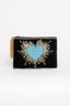CLUTCH STELAR VELVET NEGRO CORAZON
