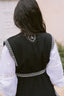 VERONA BLACK & WHITE CHALECO VELVET