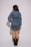 FLORAL COSMOS DENIM VESTIDO