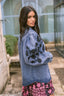 FLORAL COSMOS DENIM SOBRECAMISA