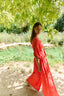 BONAIRE ROJO LONG CONJUNTO PANTALONES