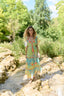 BAHAMAS LEMON LONG DRESS WITH SHORT SLEEVES
