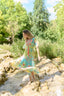 BAHAMAS LEMON LONG DRESS WITH SHORT SLEEVES