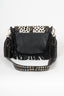 AMAL BLACK AND ZEBRA CROSSBODY BAG