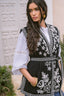 VERONA BLACK & WHITE CHALECO VELVET