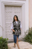 VERONA BLACK & WHITE CHALECO VELVET