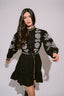 VERONA BLACK & WHITE VESTIDO CORTO BORDADOS