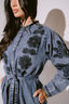 FLORAL COSMOS DENIM VESTIDO