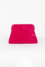 CLUTCH PALMS VELVET FUCXIA