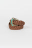 CINTURON WESTERN BRAID BROWN