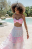 AMBAR PINK NEON LONG SKIRT