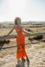 CANCUN ORANGE CUT DRESS