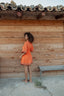 CANCUN ORANGE-SHORT-DRESS