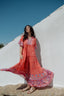 CURACAO RED LONG DRESS