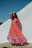 CURACAO RED LONG DRESS