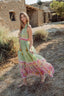 CURACAO GREEN LONG DRESS