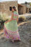 CURACAO GREEN LONG DRESS