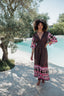SABANA BROWN SLEEVES LONG DRESS