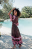 SABANA BROWN SLEEVES LONG DRESS