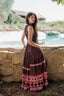 SABANA BROWN LONG DRESS