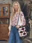 BOLSO SELAIA HOBO BEIGE Y ROJO