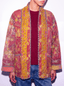 Chaqueta Kimono Bordada Reversible – Frambuesa