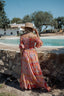 MAUI ORANGE SMOCKING DRESS