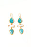 BOUCLES D'OREILLES LONGUES AIGUE-MARINE