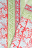 Pareo largo multiusos estampado floral rojo