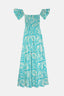 PALM AQUA LONG DRESS