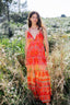 MAURICIO ORANGE LONG DRESS