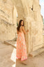 NILE NEON ORANGE LONG DRESS