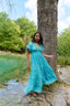 MARTINIQUE BLUE LONG DRESS