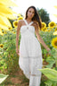 SICILY WHITE HALTER LONG DRESS